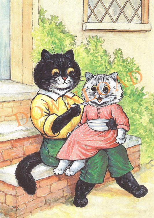 Digital Download: Lunch Time by Louis Wain