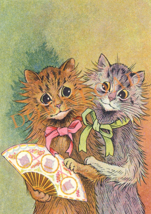 Digital Download: Cats with Fans by Louis Wain