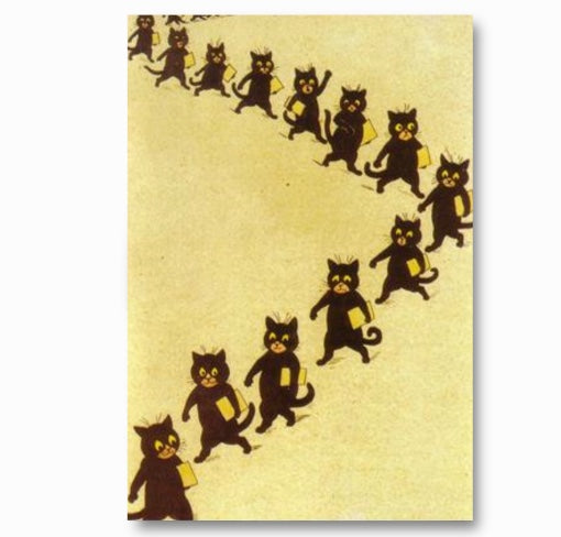 The Cats Come to School by Louis Wain
