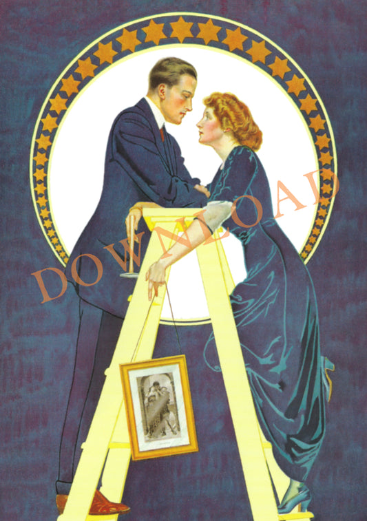 Digital Download: Romantic Couple up a Ladder