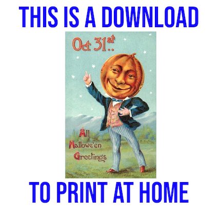 Mr Pumpkinhead in Suit - Free Downloadable Hallowe'en Image
