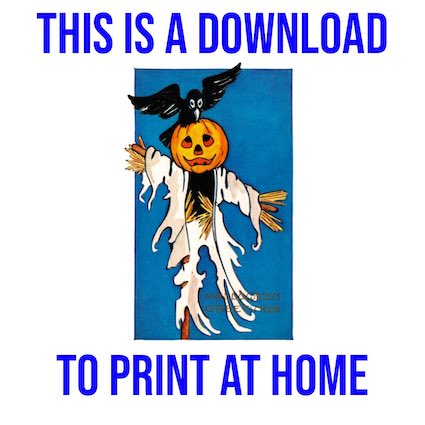 Pumpkin Scarecrow - Free Downloadable Hallowe'en Image