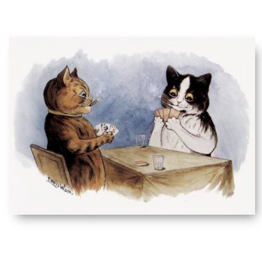 The Card Game by Louis Wain