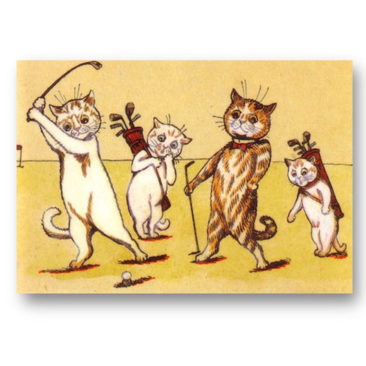 Golfing Cats by Louis Wain