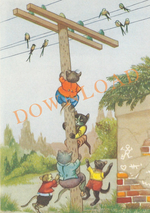 Digital Download: Cats up a Pole