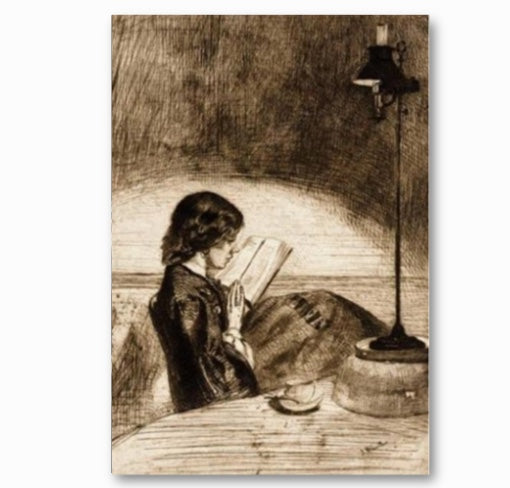 Reading by Lamplight by Whistler