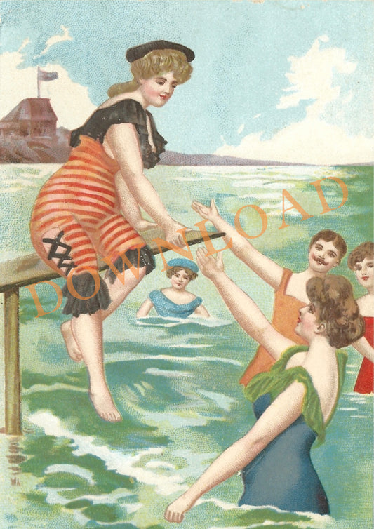 Digital Download: Vintage Bathers