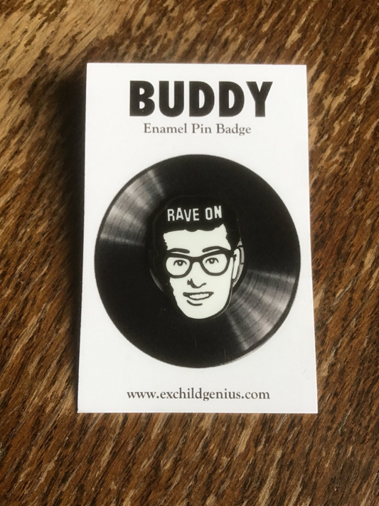 Buddy Holly Enamel Pin Badge Rock n Roll Lapel #pingame