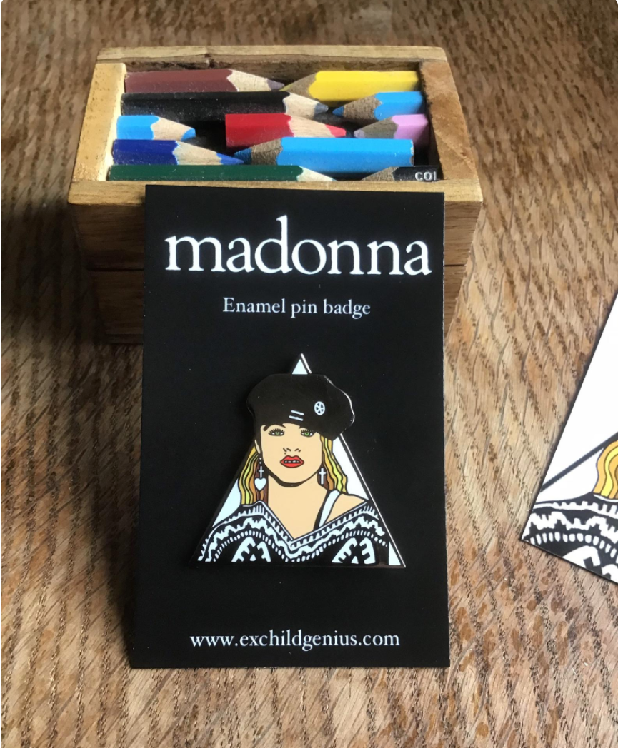 Madonna Enamel Pin Badge 1980s Pop Lapel