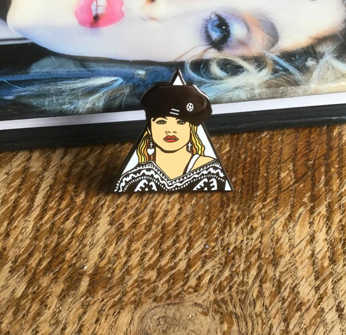 Madonna Enamel Pin Badge 1980s Pop Lapel